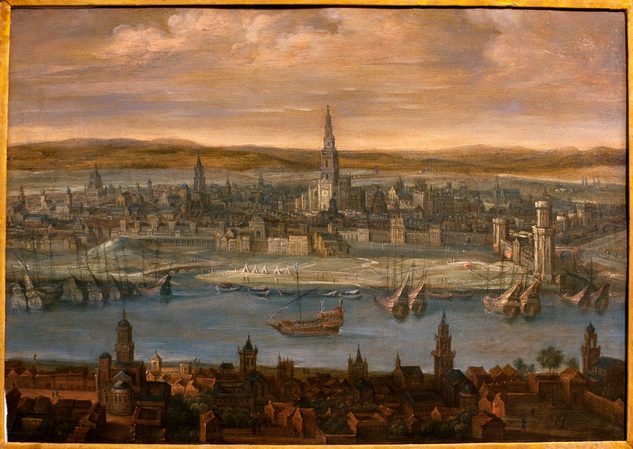 منظر إشبيلية - لوحة منسوبة إلى لويس دي كوليري (1580-1621) ، زيت على قماش ، بداية القرن السابع عشر - متحف الفنون الجميلة في إشبيلية ، إسبانيا بواسطة لويس دي كوليري