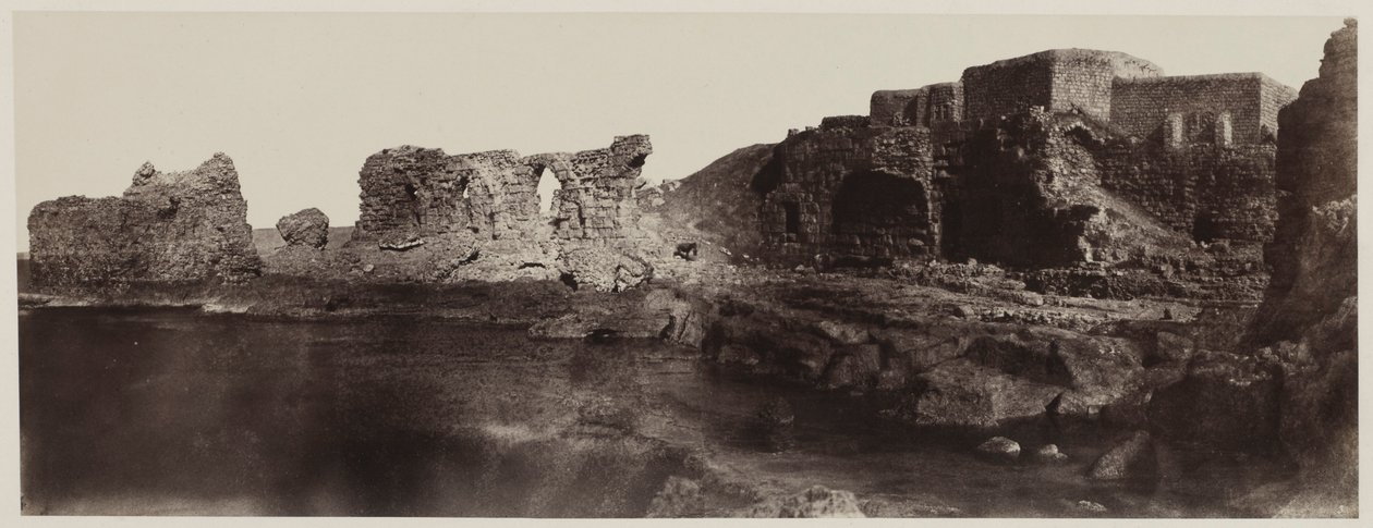 قلعة الأثليت ، سوريا ، منظر من شاطئ البحر ، 1859. بواسطة لويس دي كليرك