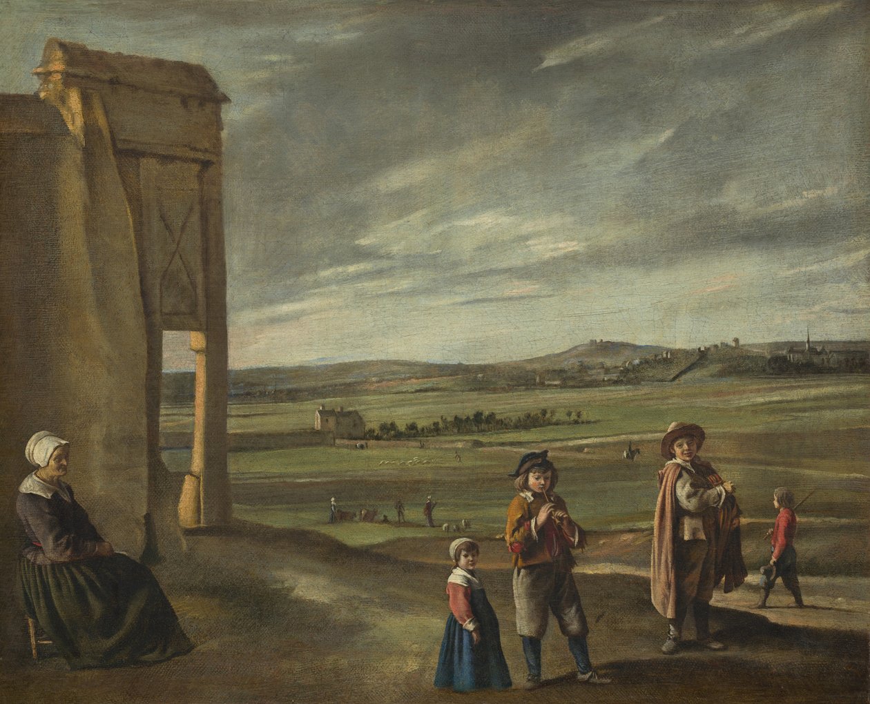 المناظر الطبيعية مع الفلاحين ، ج. 1640. بواسطة لويس لو نين