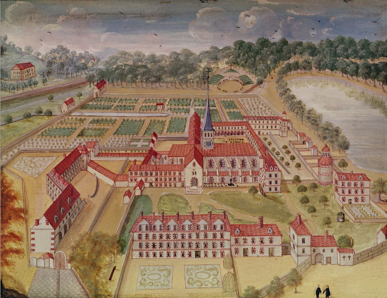 منظر عام للدير من &39;l&39;Abbaye de Port-Royal&39; ، c.1710 بواسطة لويز مادلين كوتشين