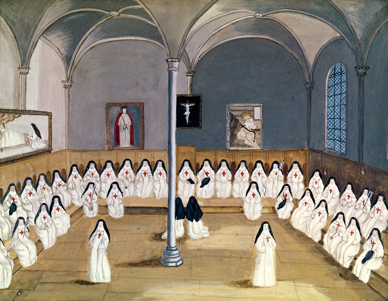 راهبات الدير من L&39;Abbaye de Port-Royal ، ص 1710 بواسطة لويز مادلين كوتشين