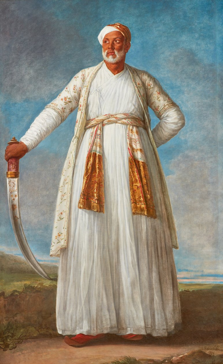 صورة محمد درويش خان ، السفير لدى المحكمة الفرنسية ، أرسلها تيبو سلطان ، 1788. بواسطة إليزابيث لويز فيجي ليبرون