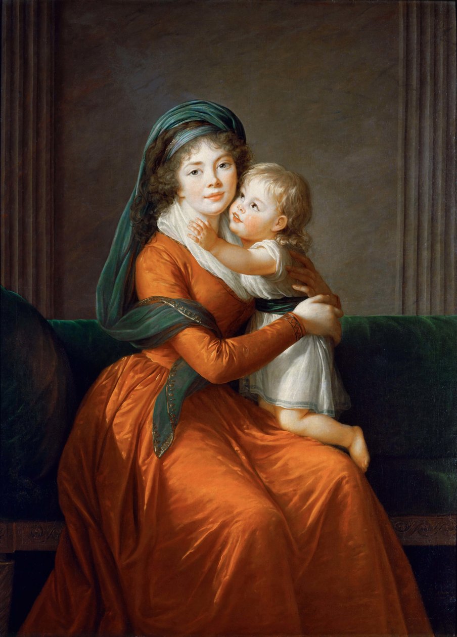 صورة للأميرة الكسندرا جوليتسينا مع ابنها بيوتر ، 1794. بواسطة إليزابيث لويز فيجي ليبرون