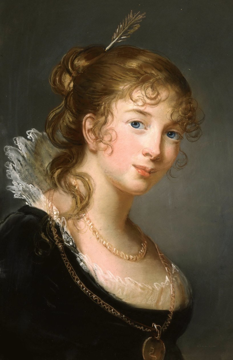 الأميرة فريديريكا دوروثيا لويز فلبينية من بروسيا 1770-1836 ، كونتيسة رادزيويل ، ج. 1801. بواسطة إليزابيث لويز فيجي ليبرون