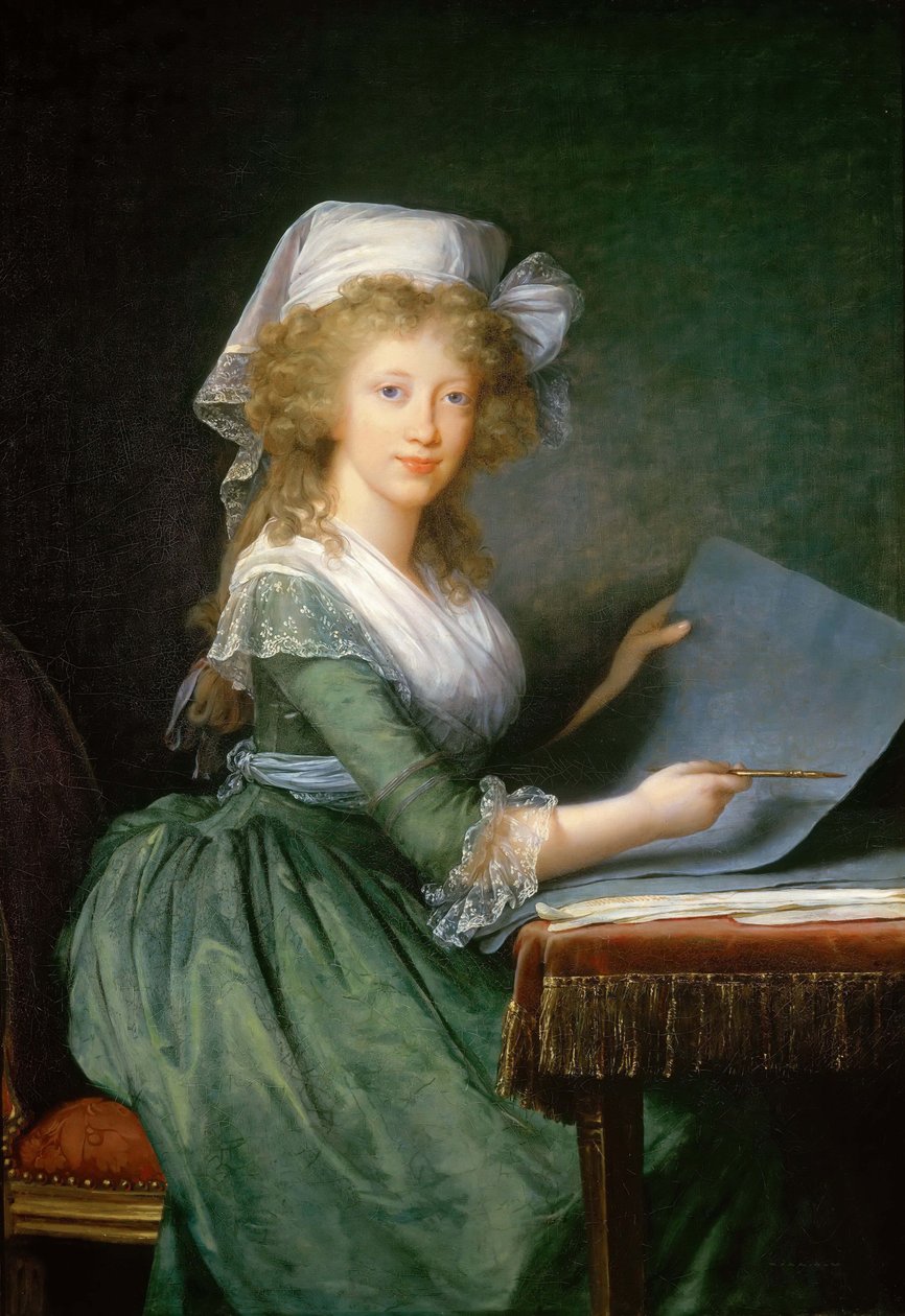 الأميرة لويزا ماريا من نابولي وصقلية 1773-1802 ، ج. 1790. بواسطة إليزابيث لويز فيجي ليبرون