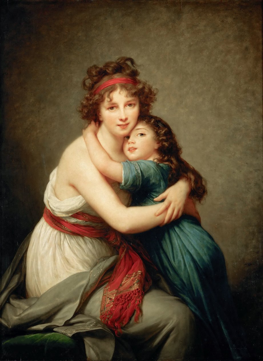 صورة ذاتية مع ابنتها جولي ، ج. 1789. بواسطة إليزابيث لويز فيجي ليبرون