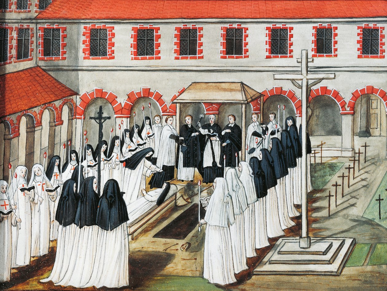 Port-Royal des Champs Abbey ، دفن راهبة بواسطة لويز ماجديلين هورتيميل