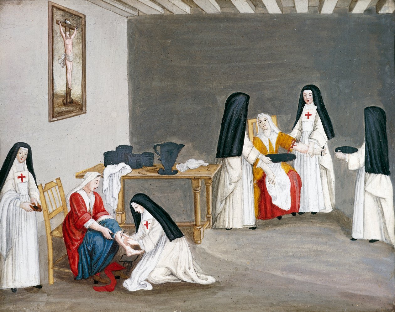 Port-Royal des Champs Abbey ، أخوات يعتنين بالمرضى ، بقلم لويز ماجديلين هورتيميلز (1688-1767) ، فرنسا بواسطة لويز ماجديلين هورتيميل