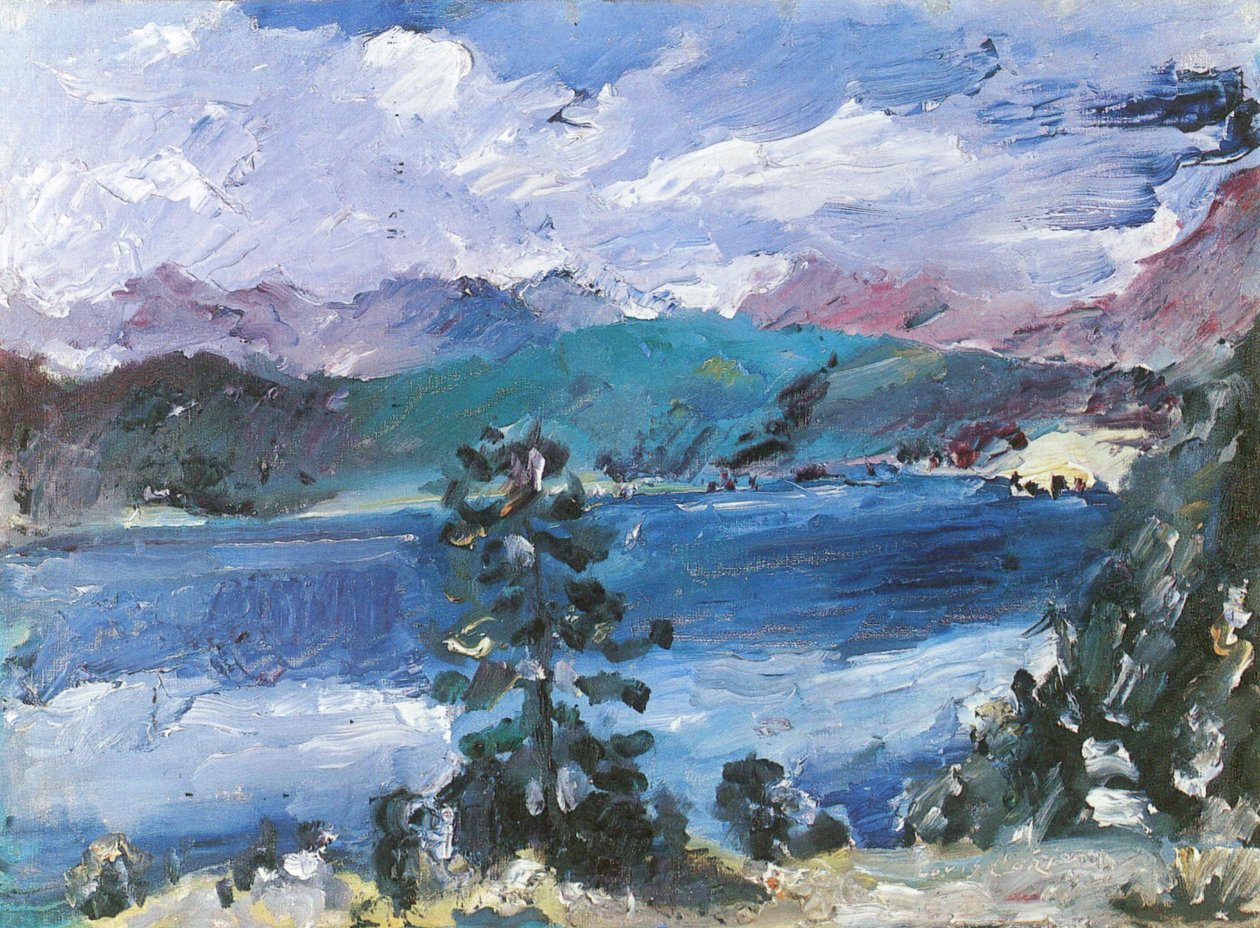 Walchensee مع الصنوبر بواسطة لوفيس كورنث
