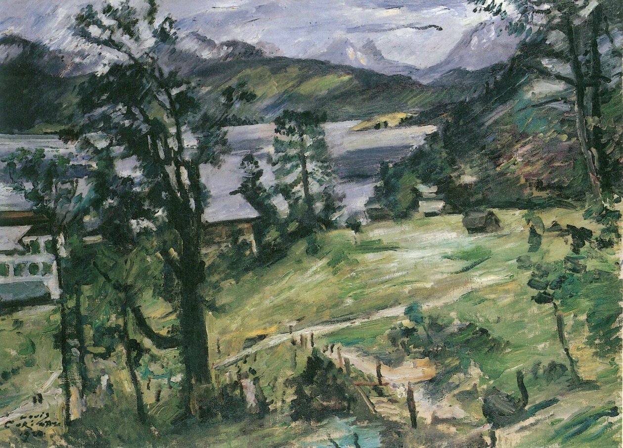 المناظر الطبيعية في Walchensee مع الصنوبر بواسطة لوفيس كورنث