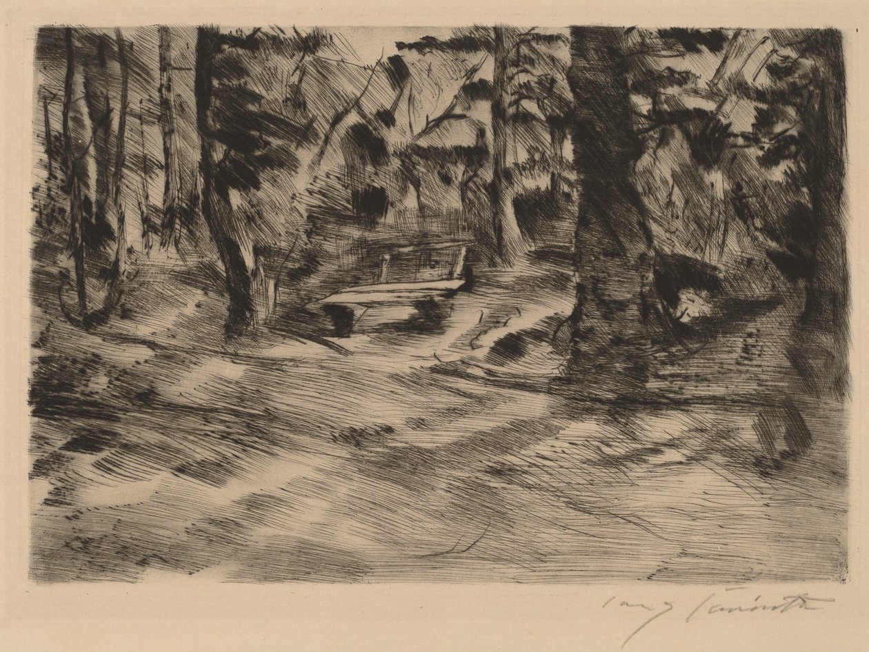 Bank im Walde II (Bench in the Woods II) بواسطة لوفيس كورنث