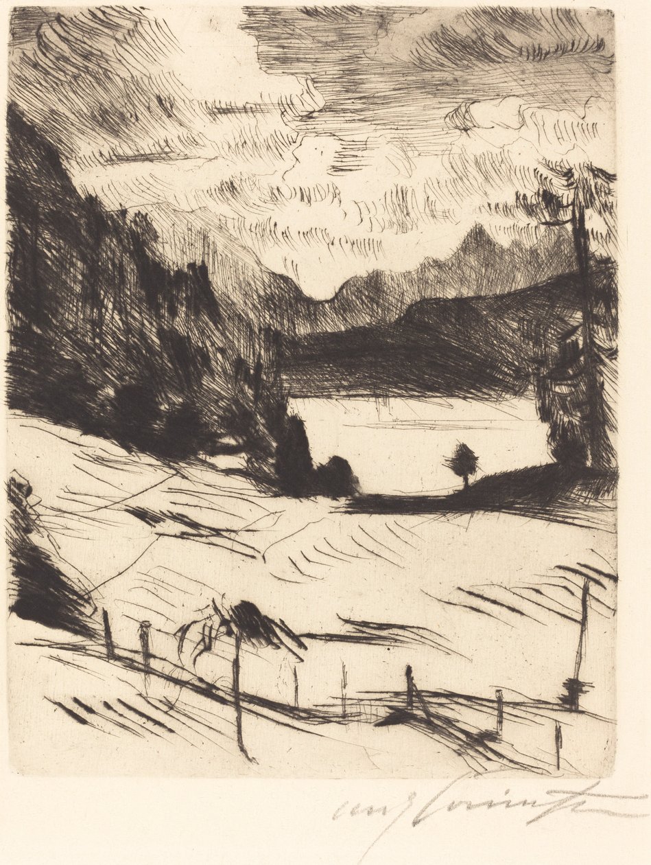 Der Walchensee (The Walchensee) بواسطة لوفيس كورنث