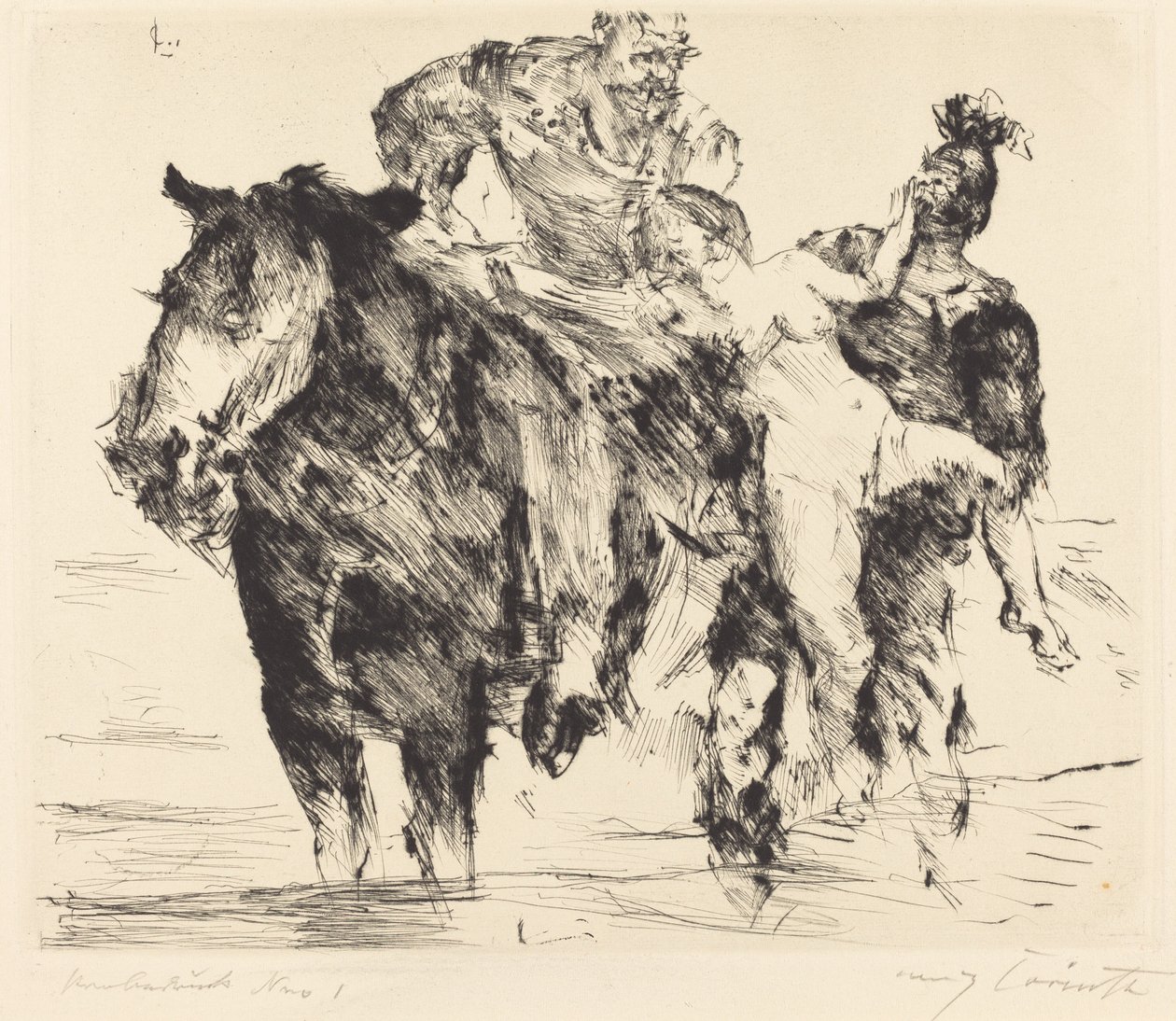 اغتصاب امرأة اغتصاب ، 1920. بواسطة لوفيس كورنث