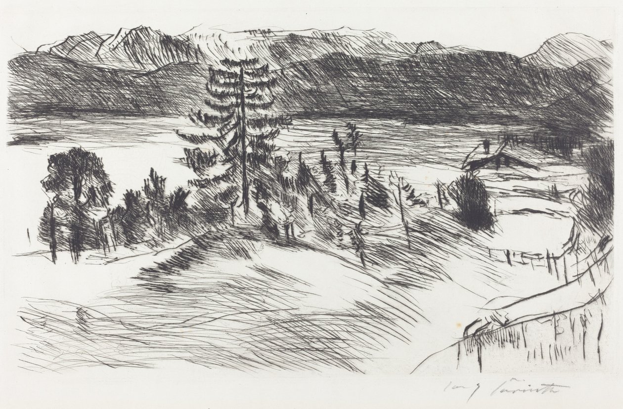 كبير Walchenseelandschaft كبير Walchensee المناظر الطبيعية ، 1923. بواسطة لوفيس كورنث