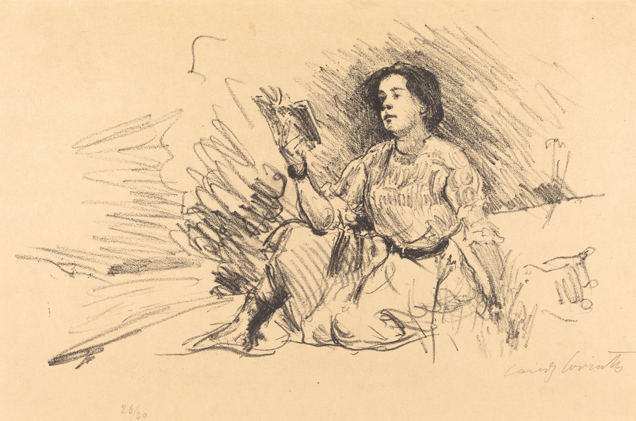 فتاة تقرأ ، 1911. بواسطة لوفيس كورنث