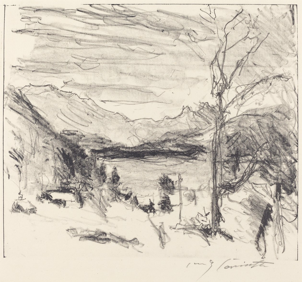 Walchensee im Nebel (Walchensee in Fog) بواسطة لوفيس كورنث