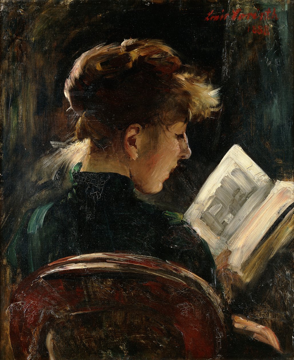 قراءة المرأة قراءة فتاة ، 1888 بواسطة لوفيس كورنث