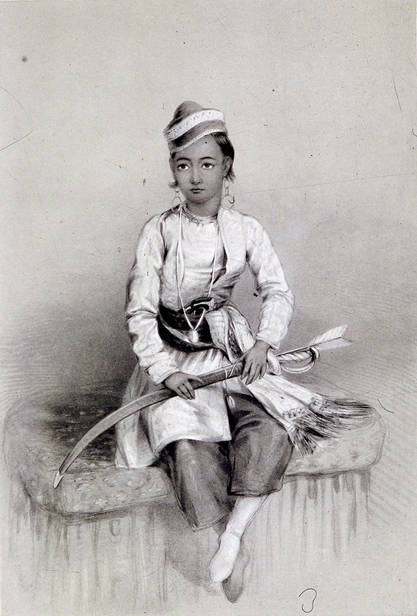 "A Young Hill Raja" ، ١٨٤٤ بواسطة لويز ديكنسون