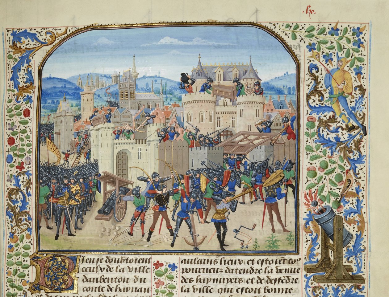 ويليام الثاني ، كونت هينو يأخذ ويدمر أوبنتون ، 1340 ، حوالي 1470-1475. بواسطة لويست ليدت