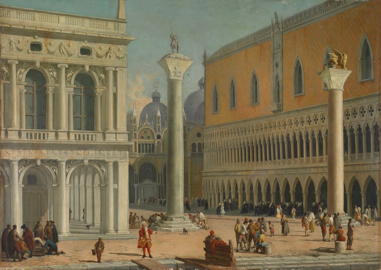 Piazzetta في البندقية مع قصر دوجي بواسطة لوكا كارليفاريجس