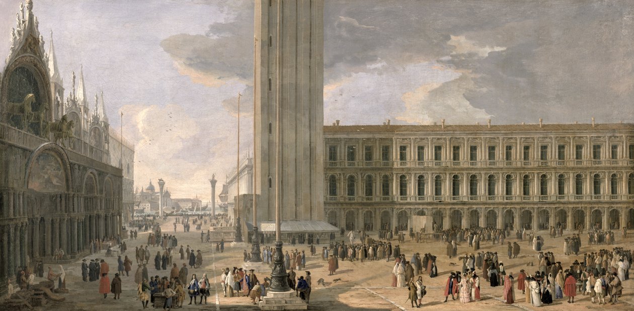 منظر لساحة سان ماركو ، البندقية ، ج .1726 بواسطة لوكا كارليفاريس