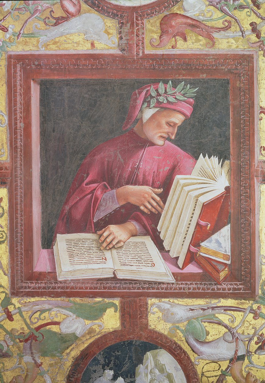 تفاصيل الشاعر دانتي (1265-1321) من دورة الحكم الأخير في كنيسة سان بريكسو ، 1499-1504 بواسطة لوكا سينيوريلي