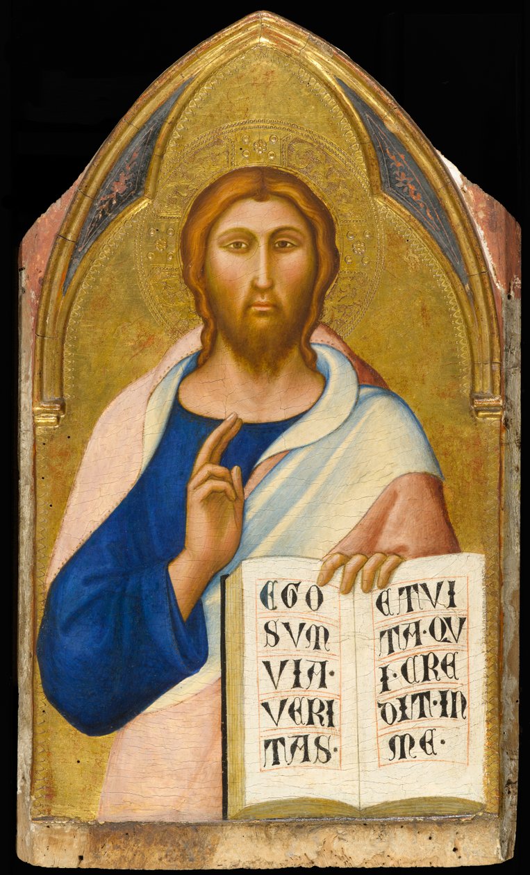 المسيح نعمة ، c.1355-1360 (تمبرا وورقة الذهب على اللوحة) بواسطة لوكا دي تومي