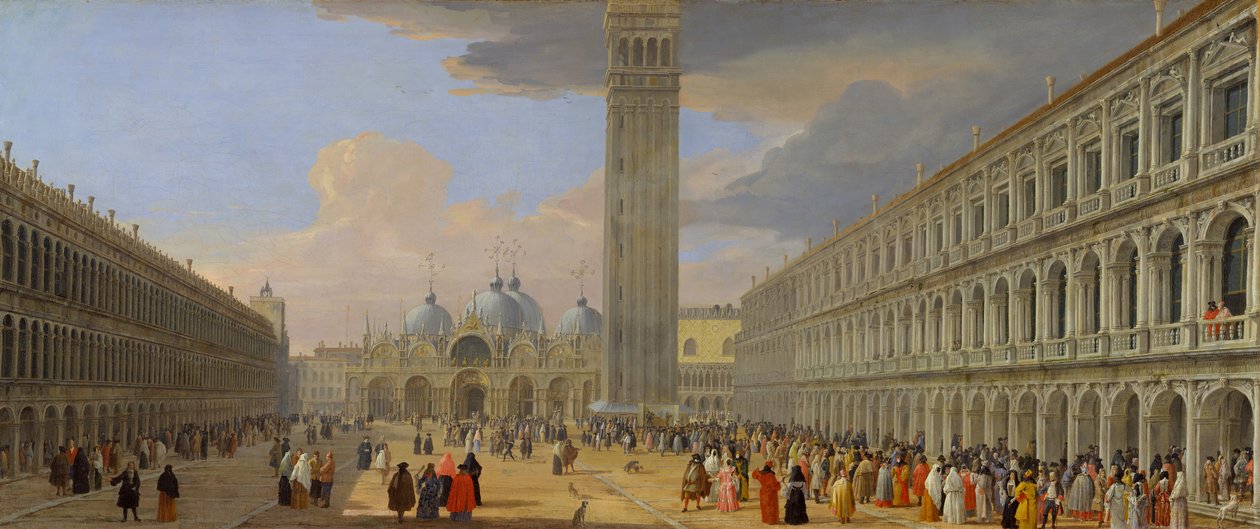 ساحة سان ماركو ، البندقية ، كاليفورنيا. 1709. بواسطة لوكا كارليفاريجس