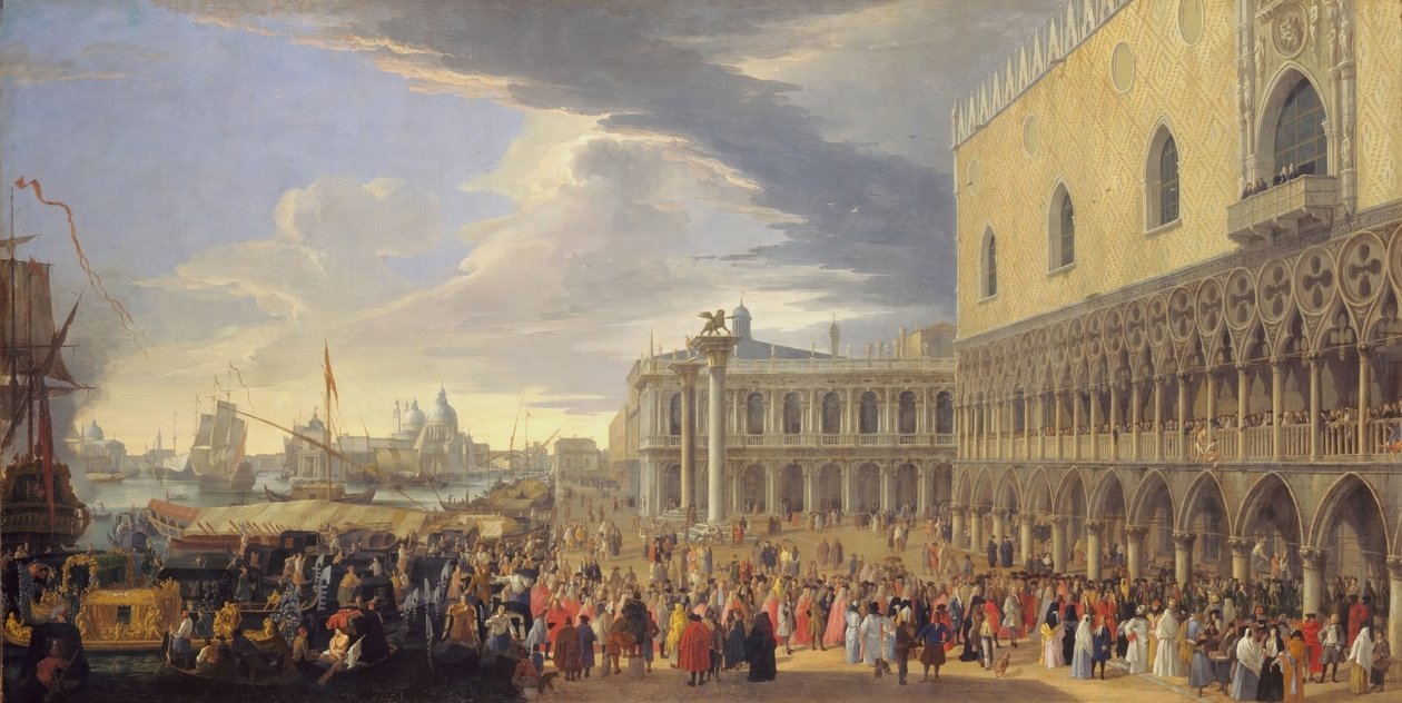 وصول إيرل مانشستر إلى البندقية ، 1707-1710. بواسطة لوكا كارليفاريجس