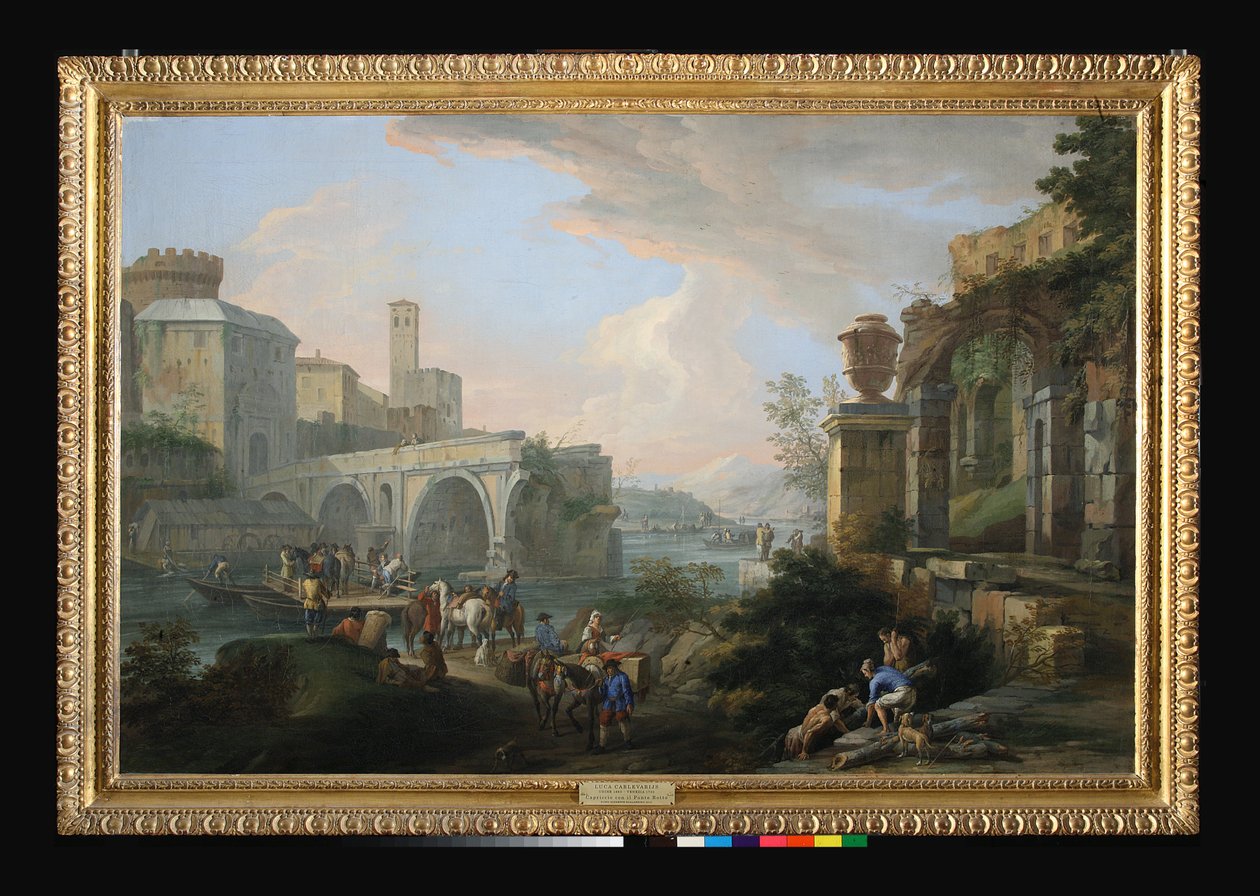 Capriccio مع Ponte Rotto ، حوالي 1714 (زيت على قماش) بواسطة لوكا كارليفاريس