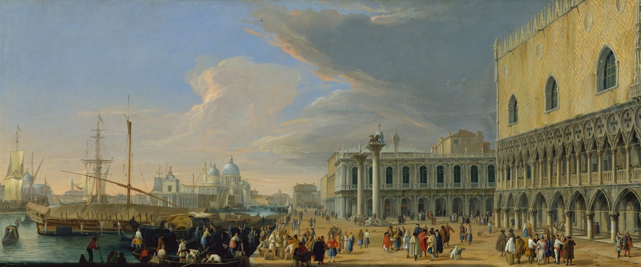 The Molo ، البندقية ، ينظر إلى الغرب ، c.1709 بواسطة لوكا كارليفاريس