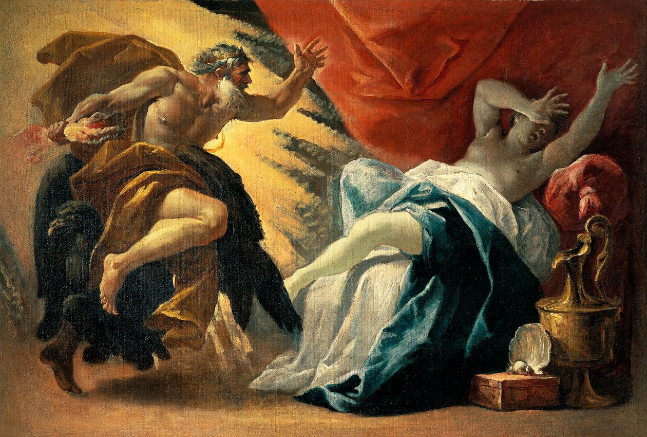 كوكب المشتري وسيميل ، بواسطة لوكا فيراري (1605-1654) بواسطة لوكا فيراري