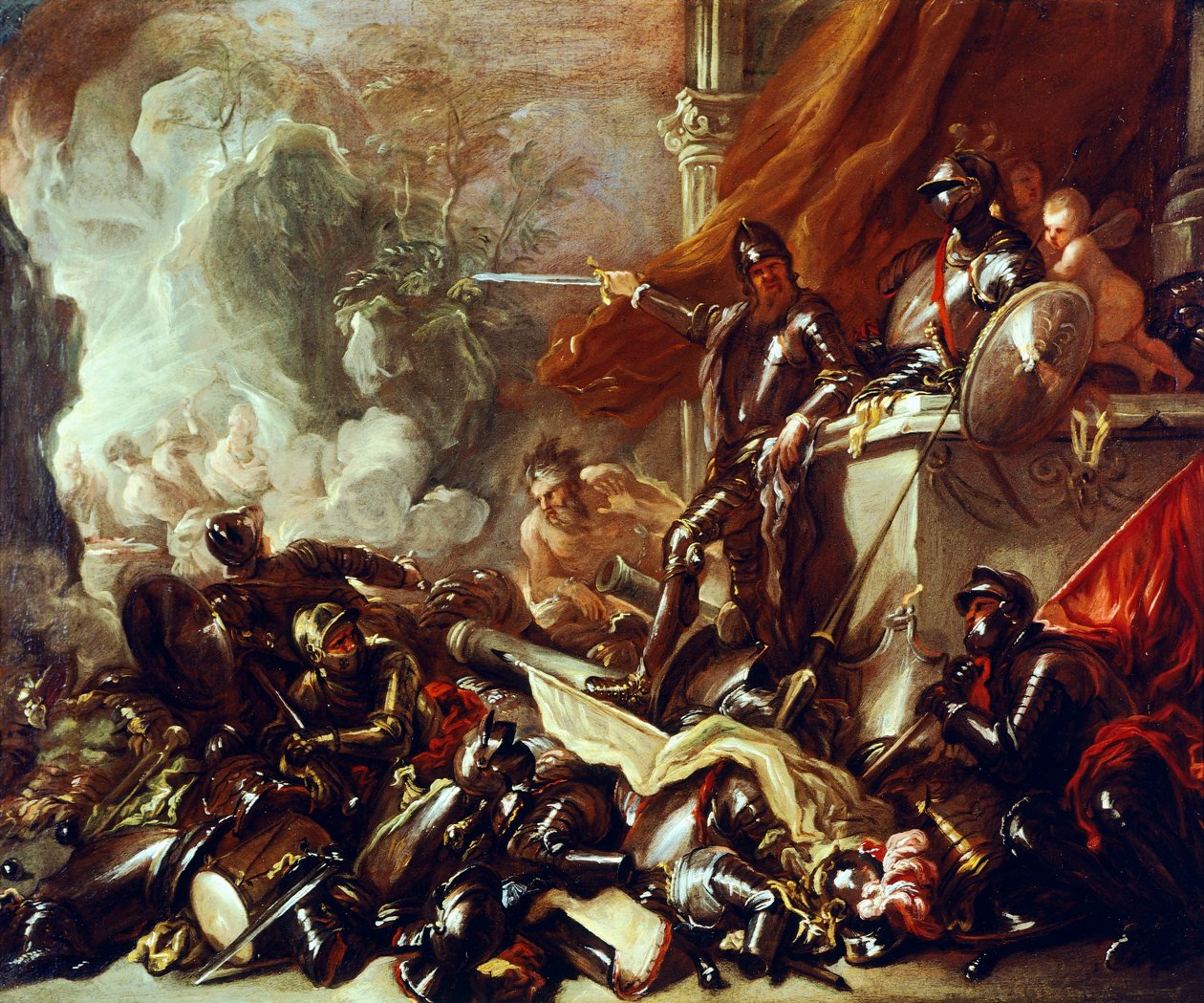رمزية الحرب ، للوكا جيوردانو (1634-1705) ، زيت على قماش ، 61 × 50 سم بواسطة لوكا جيوردانو