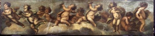 Putti disporting (ورق على قماش) (لمزيد من التفاصيل انظر 67088-90) بواسطة لوكا جيوردانو