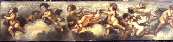 Putti disporting (ورق على قماش) (انظر أيضًا 67092-94) بواسطة لوكا جيوردانو