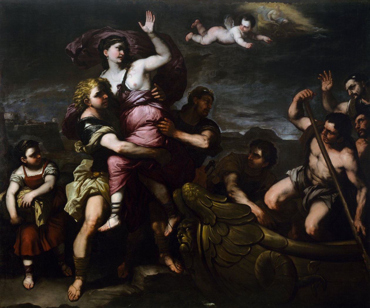 اغتصاب هيلين ، حوالي 1665 ، بقلم لوكا جيوردانو (1632-1705) ، زيت على قماش ، 254 × 310 سم ، إيطاليا بواسطة لوكا جيوردانو