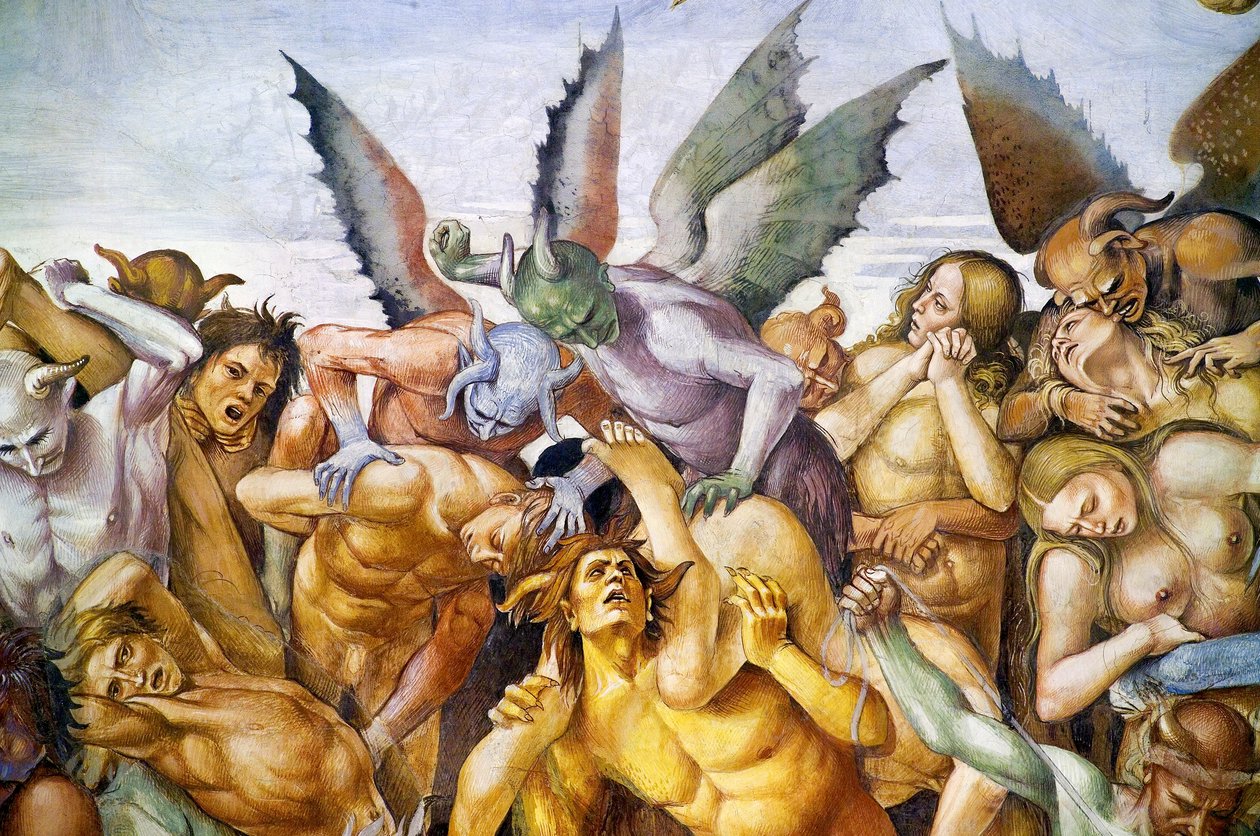 ملعون في الجحيم ، من دورة في الهواء الطلق في Last Judgment بواسطة لوكا سينيوريلي