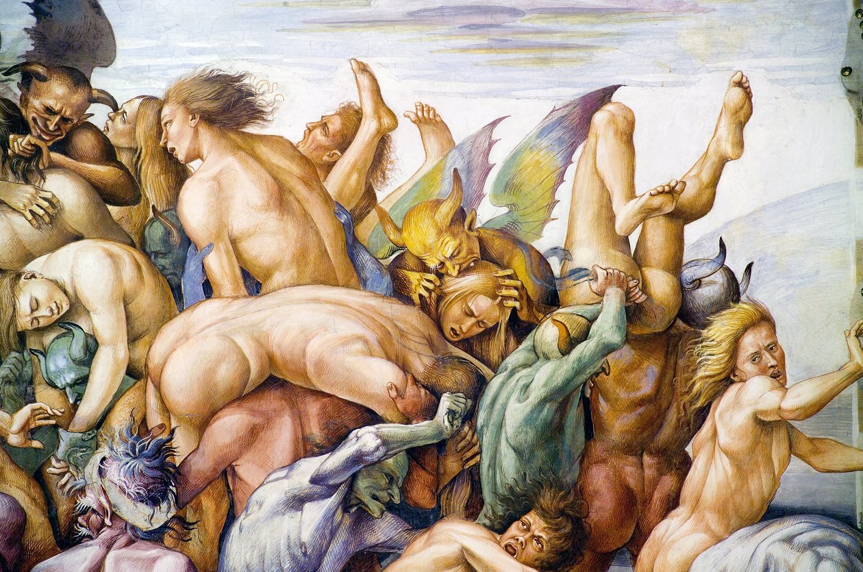 ملعون في الجحيم ، من دورة في الهواء الطلق في Last Judgment بواسطة لوكا سينيوريلي