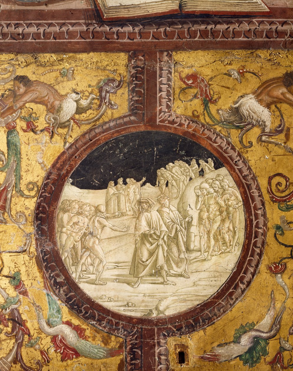 دانتي وفيرجيل في الجحيم ، مشهد من الكوميديا الإلهية ، لدانتي أليغيري (1265-1321) بواسطة لوكا سينيوريلي