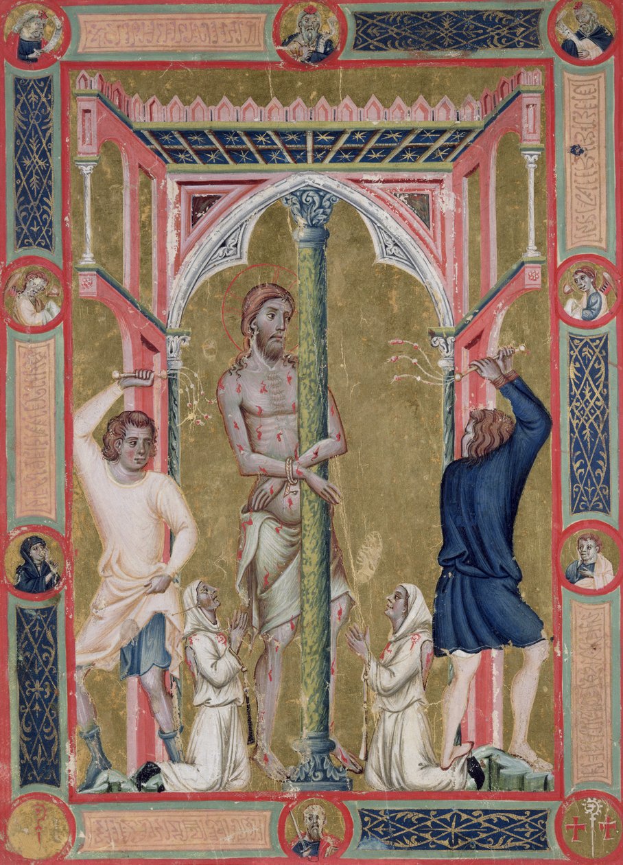 جلد المسيح ، من Mariegola de la Scuola di San Giovanni Evangelista de Venise بواسطة لوكا دي باولو فينيزيانو