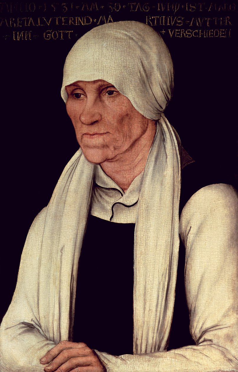 مارغريت لوثر (c.1463-1531) ، والدة مارتن لوثر بواسطة لوكاس كراناش الأكبر