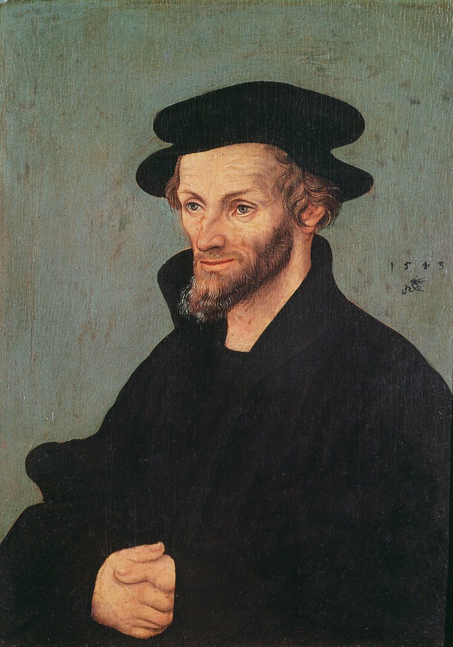 صورة فيليب Melanchthon (1497-1560) 1543 بواسطة لوكاس كراناش الأكبر