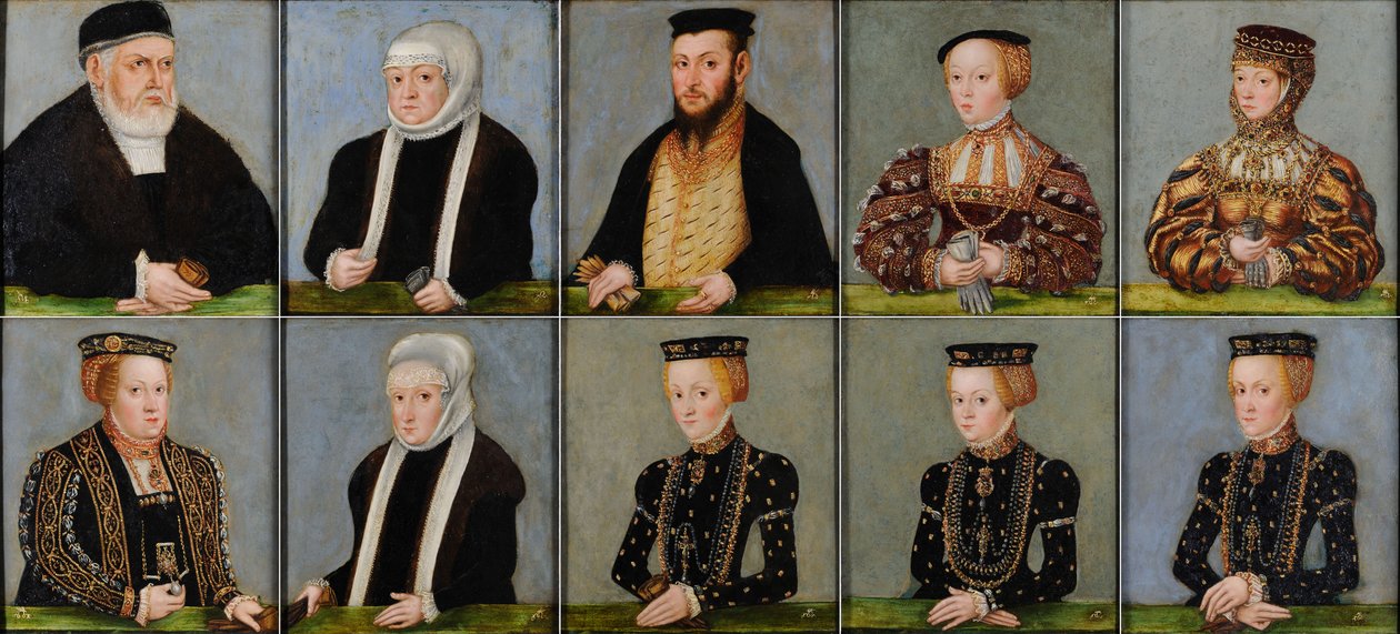 عائلة الملك البولندي Sigismund 1 Jagellonidis بواسطة لوكاس كرانش الأصغر