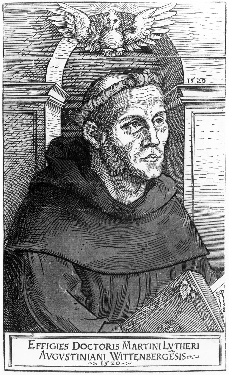 مارتن لوثر مثل Augustarian Friar ، 1520-24 بواسطة لوكاس كراناش الأكبر
