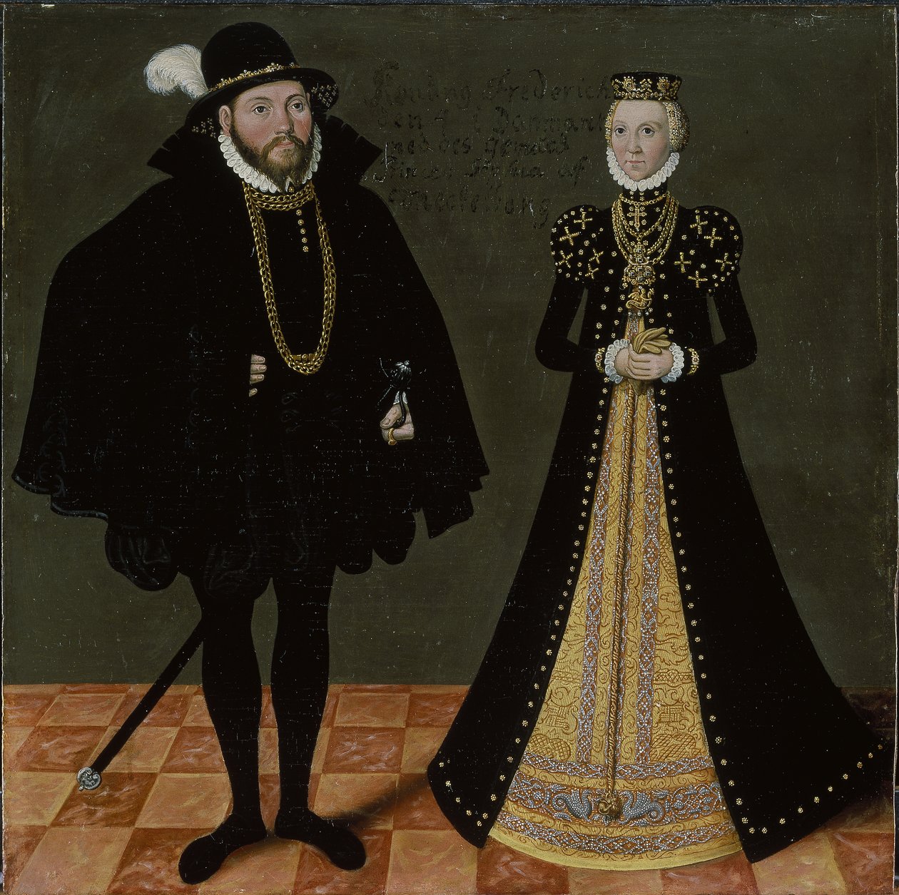 الزوجان الملكيان المجهولان ، c.1580-1600 بواسطة لوكاس الأصغر حجما