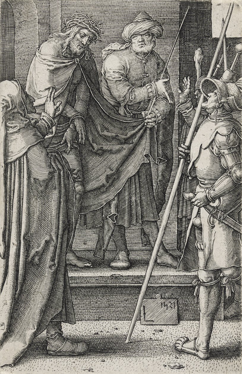 Ecce Homo ، 1521 (النقش على ورق مسدود) بواسطة لوكاس فان ليدن