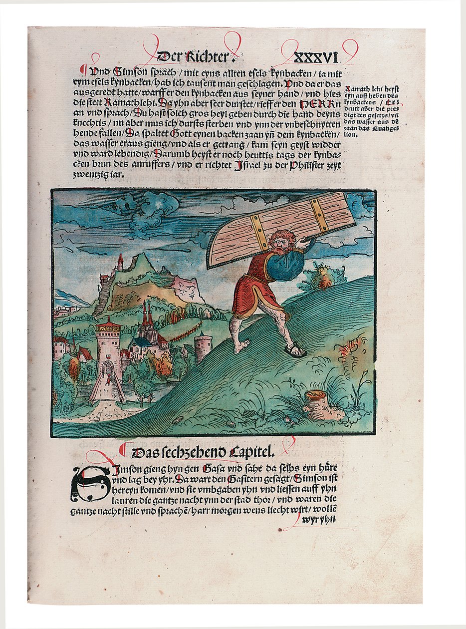 رسم توضيحي من العهد القديم ، الجزء الثاني ، Joshua - Esther ، من الكتاب المقدس ، ترجمة مارتن لوثر ، Wittemberg ، 1524 بواسطة لوكاس كراناش