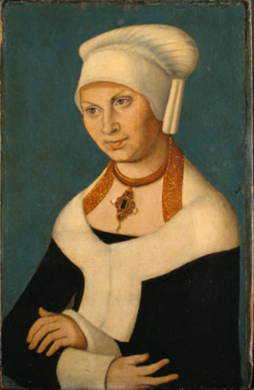 صورة لدوقة باربرا من ساكسونيا 1478-1534 (زوجة جورج الملتحي) بواسطة لوكاس كراناش الأكبر