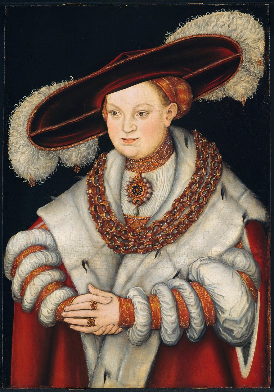 صورة لماغدالينا من ساكسونيا ، زوجة الناخب يواكيم الثاني من براندنبورغ ، ج. 1529. بواسطة لوكاس كراناش الأكبر