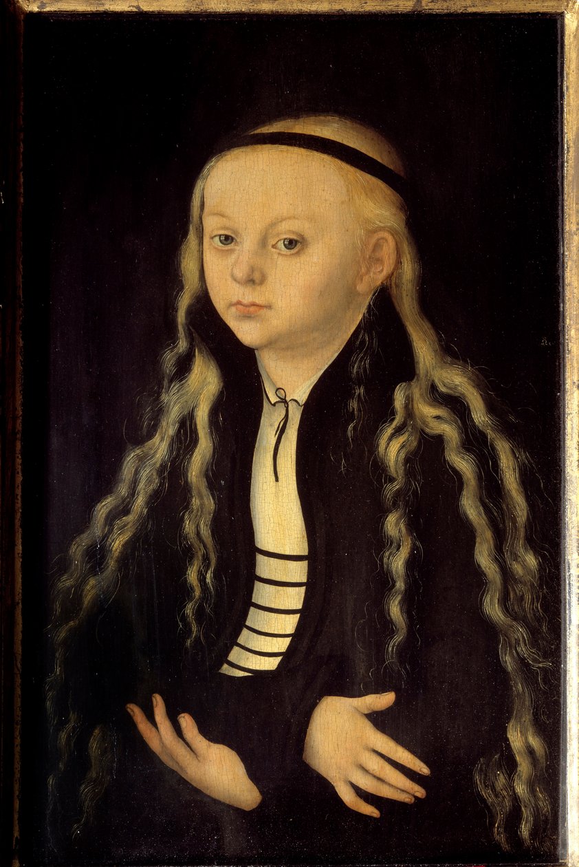 صورة لماغدالينا لوثر (1529-1542) ابنة مارتن لوثر لوحة للوكاس كرانش القديم (أو الشيخ بواسطة لوكاس الأكبر كراناش